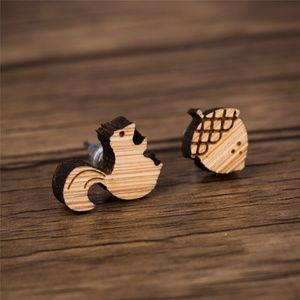 "Autumn Vibes" Squirrel & Acorn Handmade Earrings